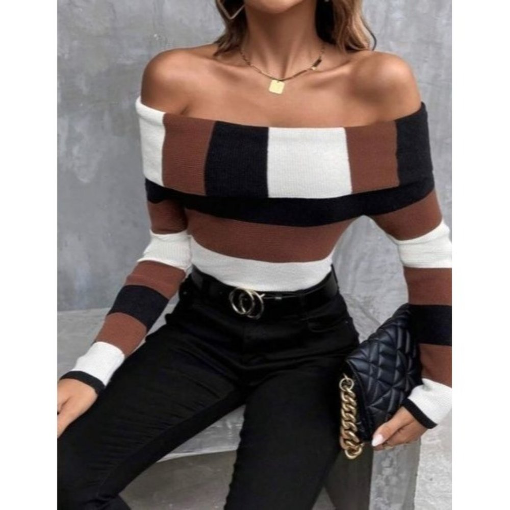 Off Shoulder Pullovers - image 5
